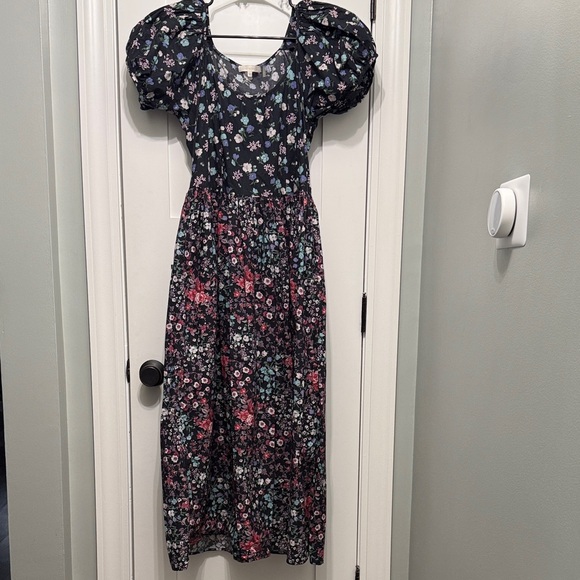 LoveShackFancy Dresses & Skirts - LoveShackFancy Lais Mixed Floral Puff Sleeve Midi Dress - W 8
